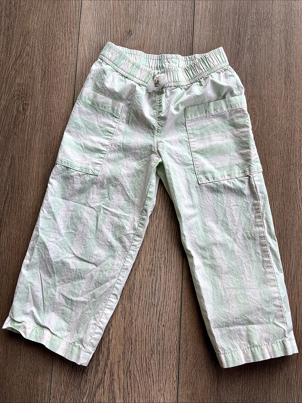 Carter's Girls Size 3T/3A Striped Cargo Pants Green